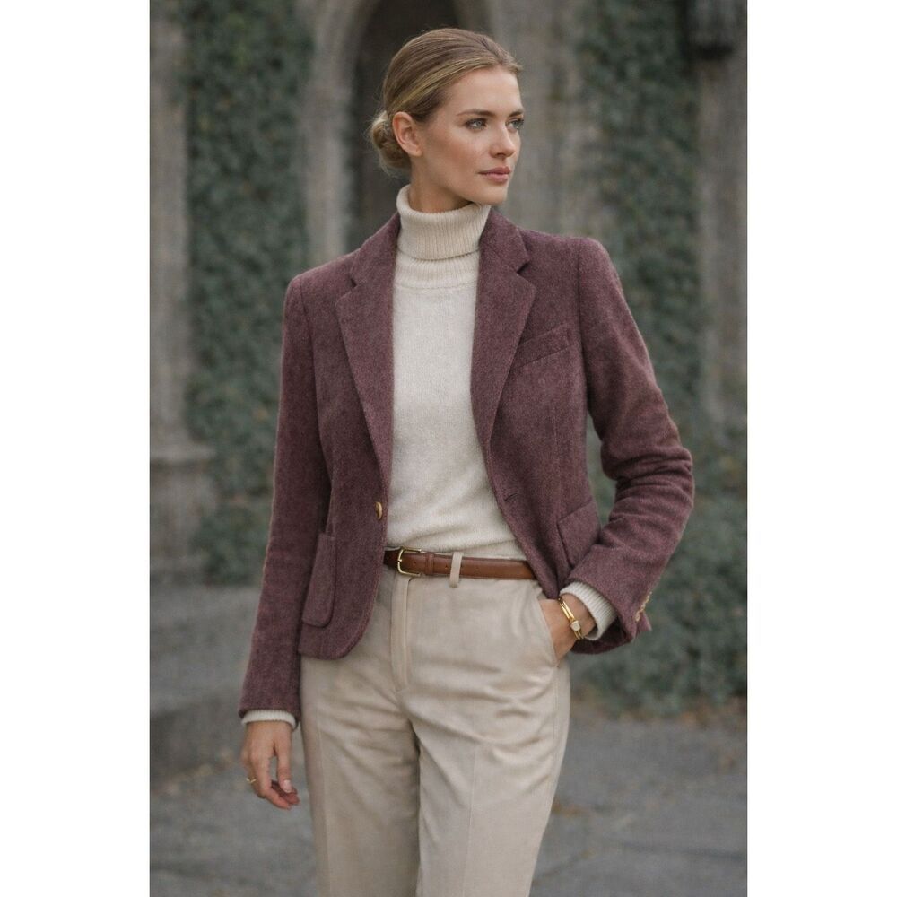 Vintage Georgio Armani 100% Cashmere Blazer with Silk Lining Size 40 US 10